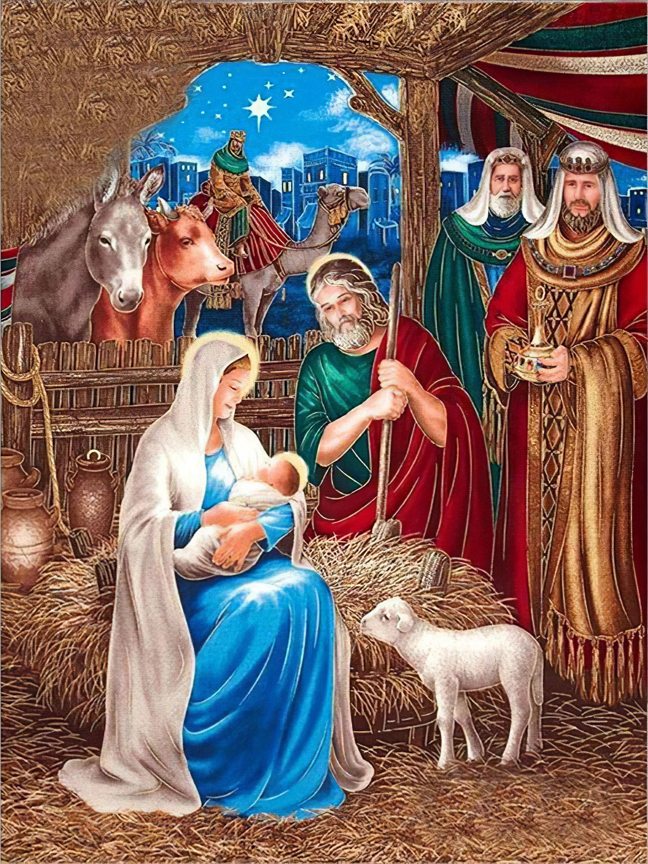 Kit Diamond Painting Jésus 30x30 Cm – Peinture Aux Strass Pour Adultes, Décoration Murale, Tous Outils Inclus