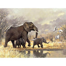 Déménagement de la famille des éléphants Diamond Painting Broderie Diamant