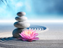 Fleur Zen sur Sable Diamond Painting Broderie Diamant