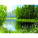 Fleurs et forêt Diamond Painting Broderie Diamant
