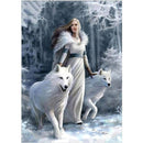 Les loups et la femme Diamond Painting Broderie Diamant