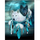 Loup noir et blanc Diamond Painting Broderie Diamant