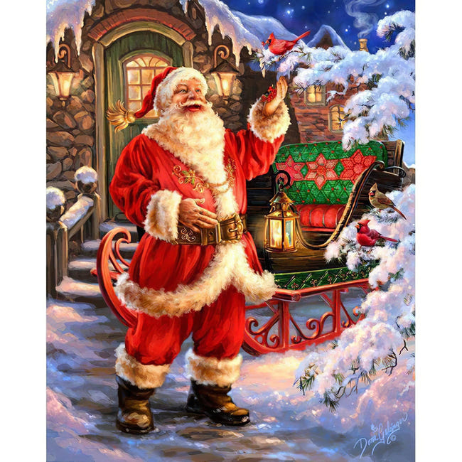 Kit Diamond Painting 5D Père Noël - Peinture Diamant Adulte 30x40 Cm - DIY Déco Noël - Complet Avec Outils - 1