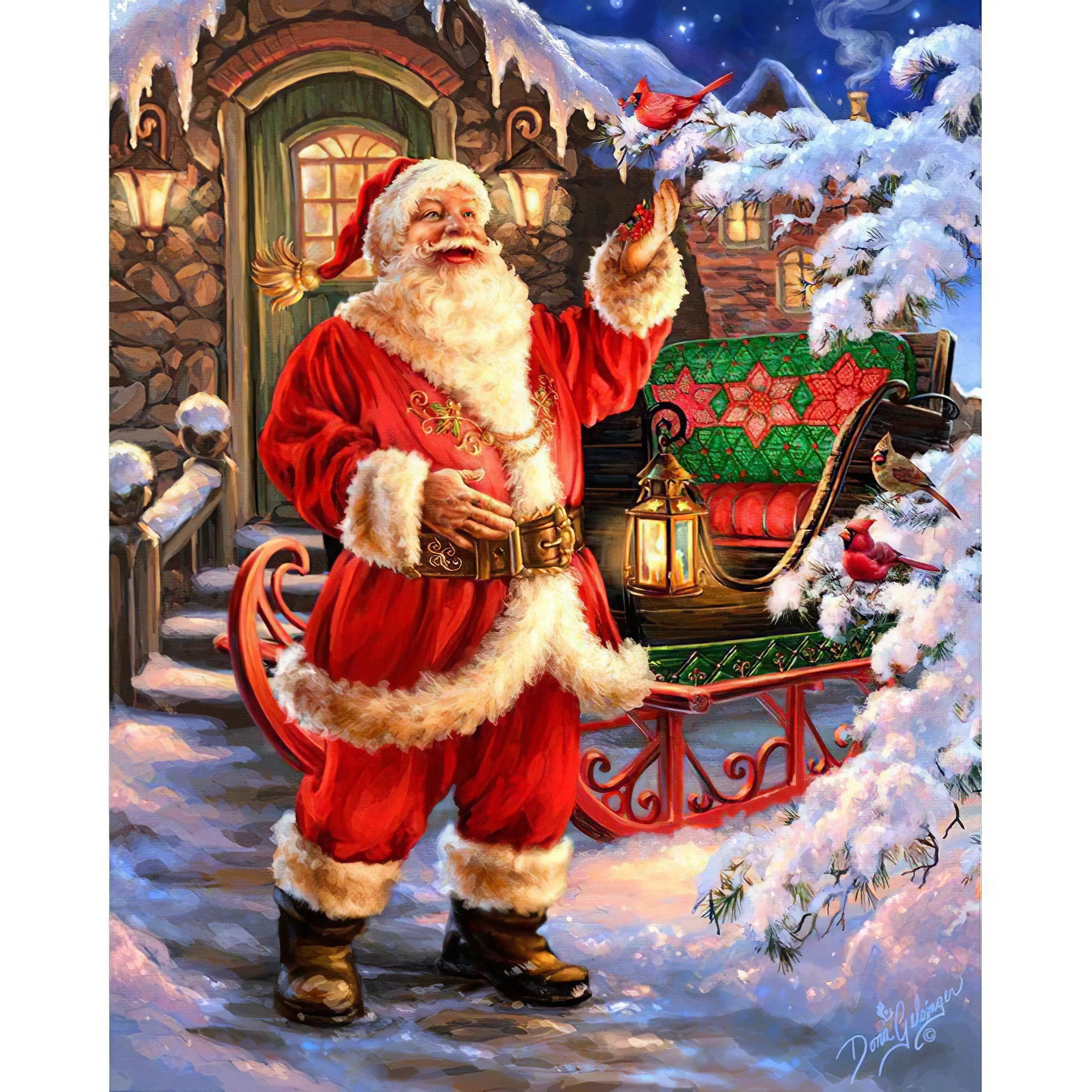 Kit Diamond Painting 5D Père Noël - Peinture Diamant Adulte 30x40 Cm - DIY Déco Noël - Complet Avec Outils