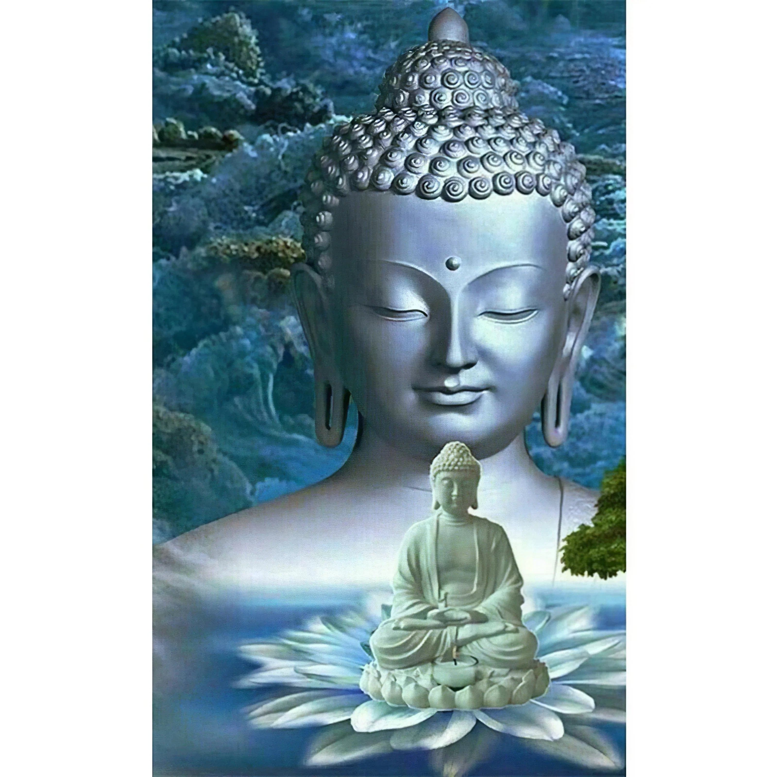 5D Diamond Painting Bouddha,Diy Broderie Diamant Kit Complet,Peinture Diamant Pour Enfants Et