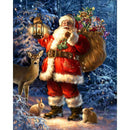 Père Noël et ses animaux de compagnie Diamond Painting Broderie Diamant