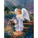 Angel Girl donnant de l'eau aux arbres Diamond Painting Broderie Diamant