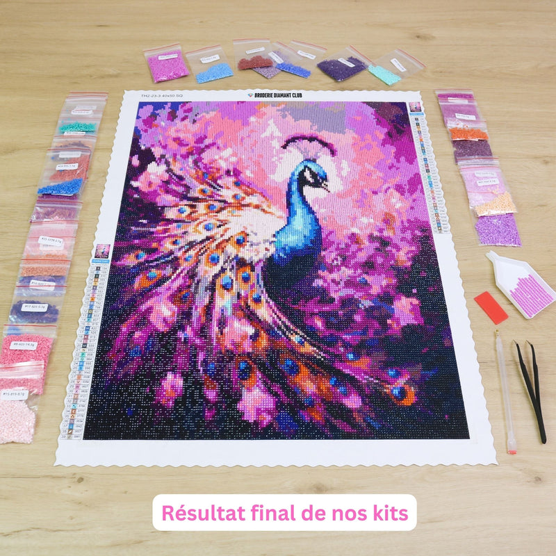 Angel Girl jouant avec des arbres Diamond Painting Broderie Diamant Resultat Final