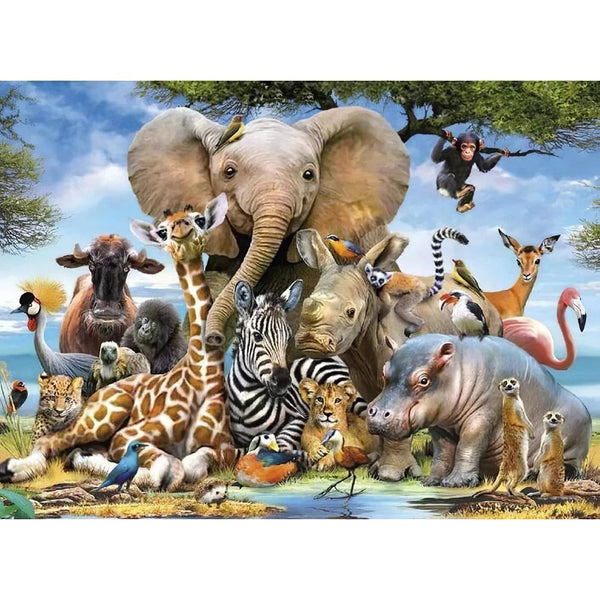 Animaux de la savane Diamond Painting Broderie Diamant