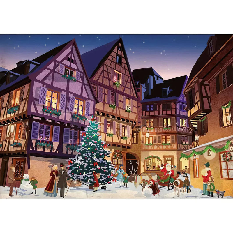 Arbre de Noël de maison de village Diamond Painting Broderie Diamant