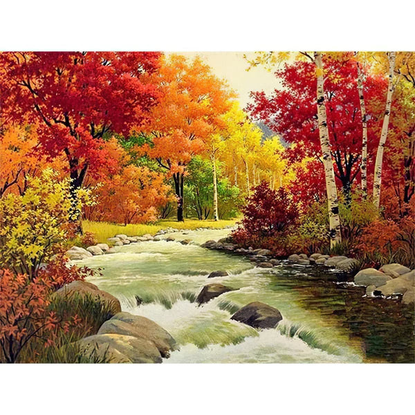 Arbres d'automne Diamond Painting Broderie Diamant