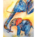 Bébé éléphant avec maman Diamond Painting Broderie Diamant