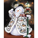 bonhomme de neige portant une robe Diamond Painting Broderie Diamant