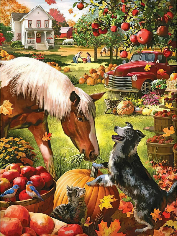 Cheval et Chiens Halloween Diamond Painting Broderie Diamant