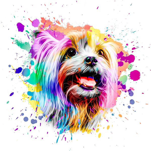 Chien Yorkshire Colore Diamond Painting Broderie Diamant