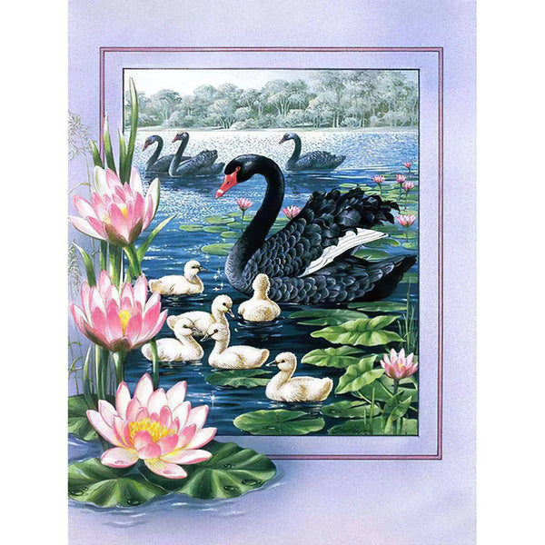 Cygne noir Diamond Painting Broderie Diamant