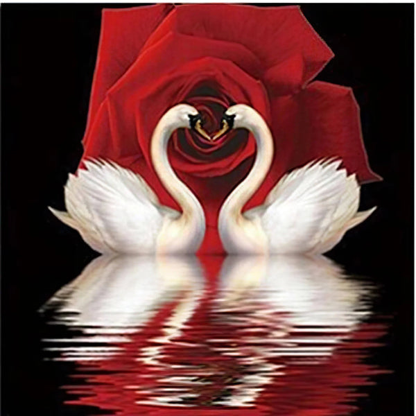 Cygne Rose Diamond Painting Broderie Diamant