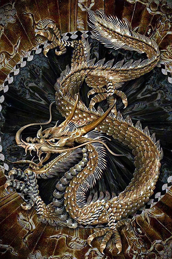 Dragon d'or chinois Diamond Painting Broderie Diamant