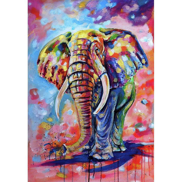 Éléphant coloré Diamond Painting Broderie Diamant