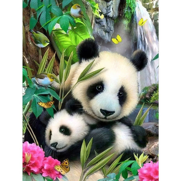 Famille Panda Diamond Painting Broderie Diamant