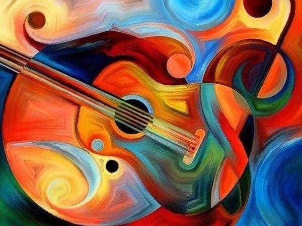 Guitare Design Musique Diamond Painting Broderie Diamant