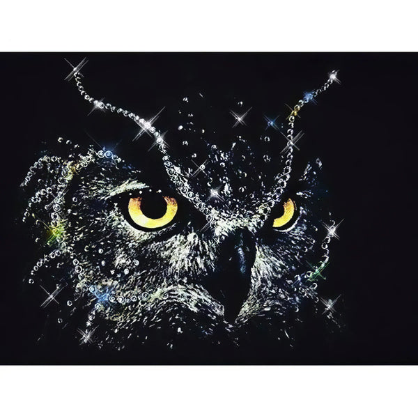 Hibou noir Diamond Painting Broderie Diamant