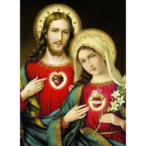 Jésus et Mère Marie Diamond Painting Broderie Diamant