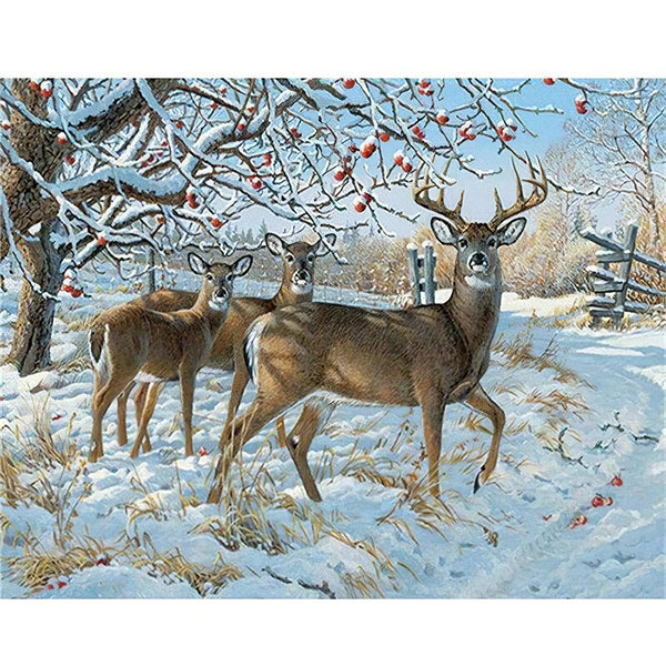 Les cerfs vous regardent Diamond Painting Broderie Diamant