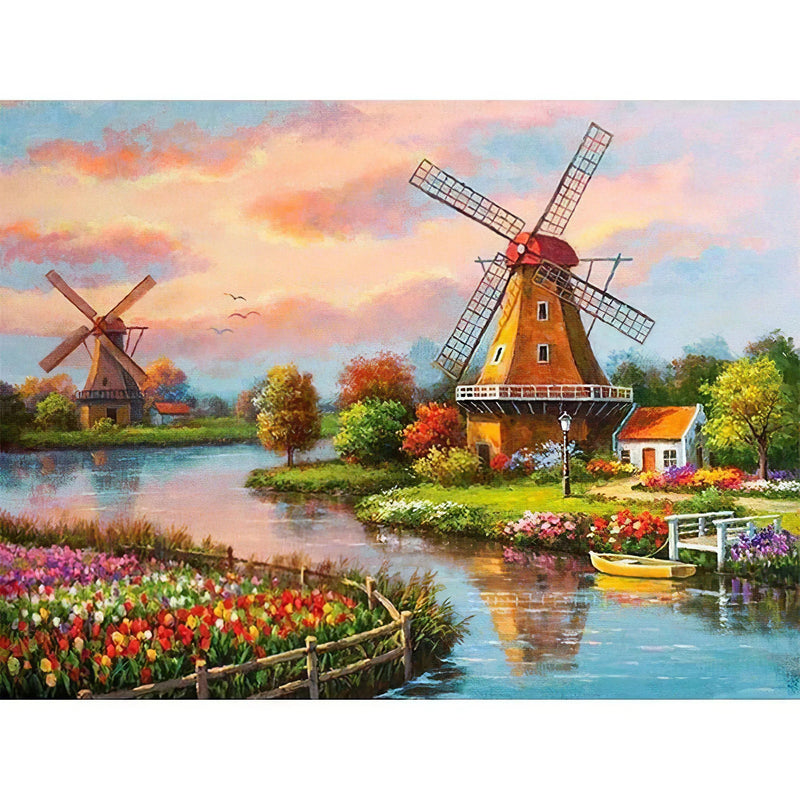 Moulin à vent Diamond Painting Broderie Diamant