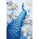 Paon bleu Diamond Painting Broderie Diamant