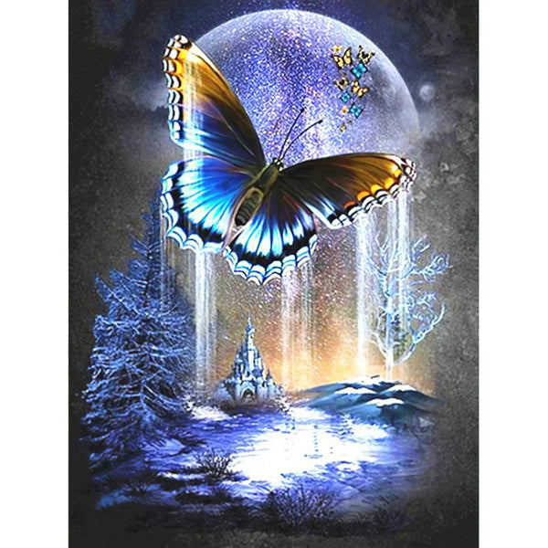 Papillon Lune Diamond Painting Broderie Diamant