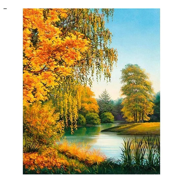 Paysage d'automne Diamond Painting Broderie Diamant