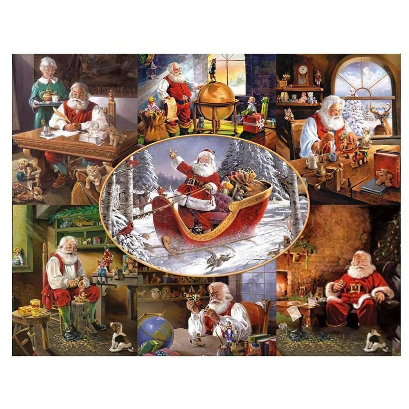 Père Noël la veille de Noël Diamond Painting Broderie Diamant