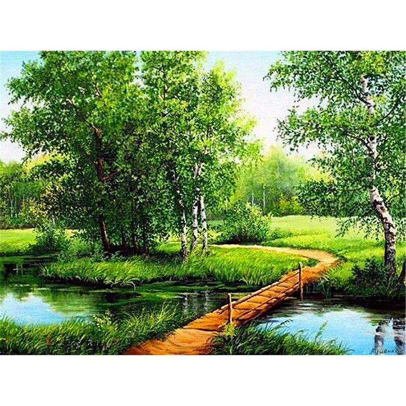 Petit pont sur le canal Diamond Painting Broderie Diamant