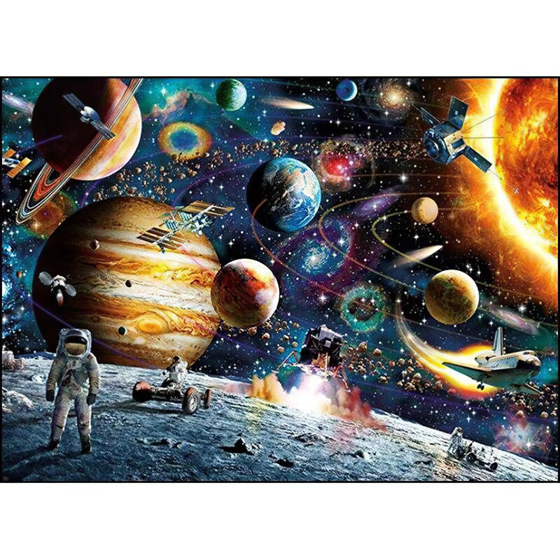 Planètes et astronautes Diamond Painting Broderie Diamant