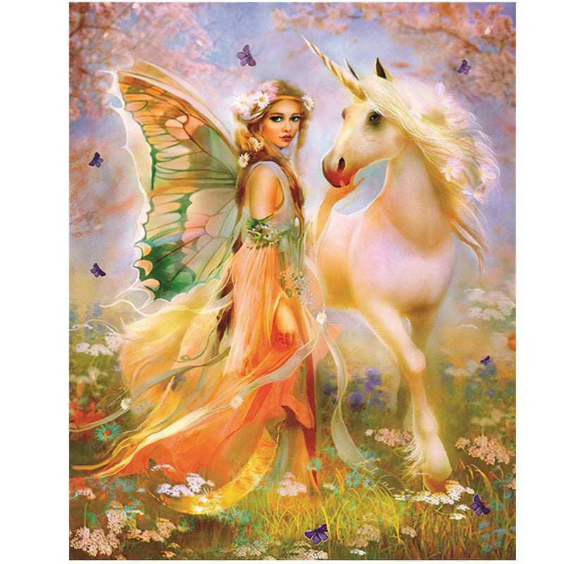 Princesse et Licorne Diamond Painting Broderie Diamant