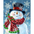 Un bonhomme de neige heureux Diamond Painting Broderie Diamant