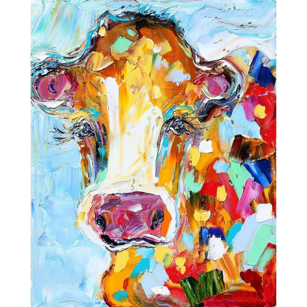 Une vache colorée Diamond Painting Broderie Diamant