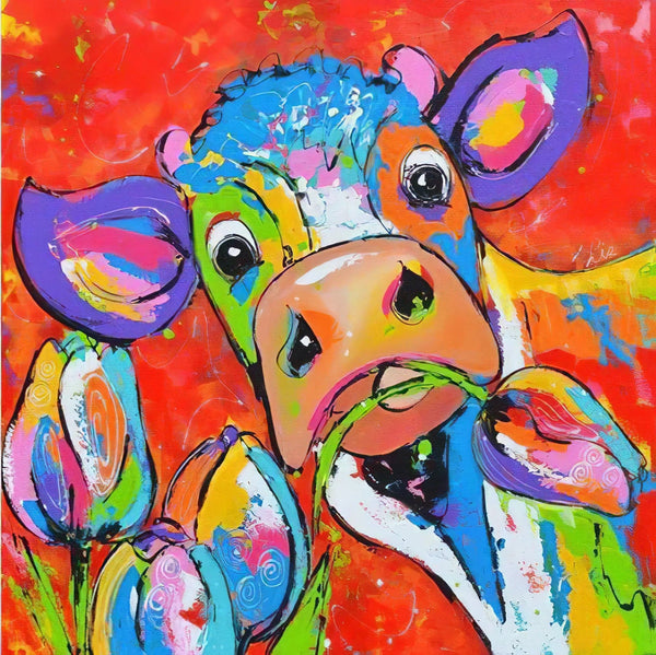 Vache colorée Diamond Painting Broderie Diamant