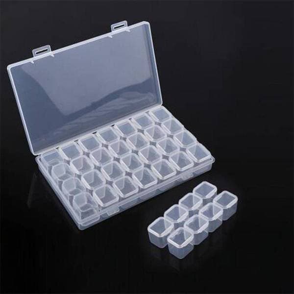 6 Boîte De Rangement Plastique Avec Compartiment, 15 Grilles Boîte À
